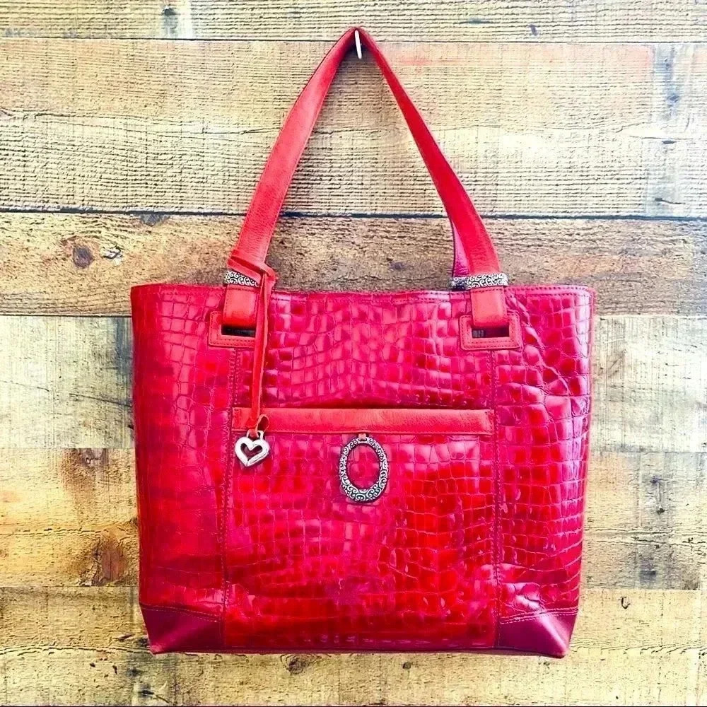 Brighton Collection Jetson Go To Croc Embossed Tote